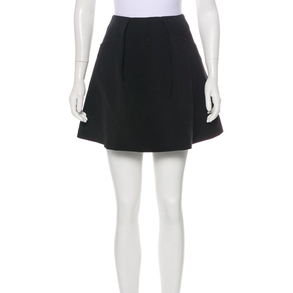 New black Steven Alan wool flare skirt size 2